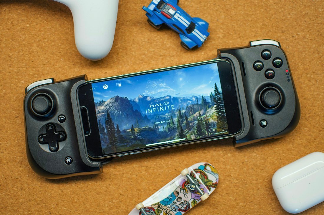 Mobile phone with a game controller